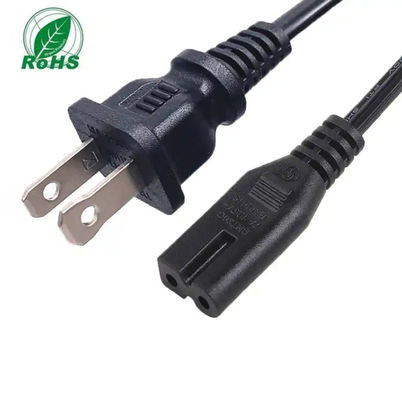 Cordo di alimentazione USA nero 10A 125V 2 pin NEMA 1-15P