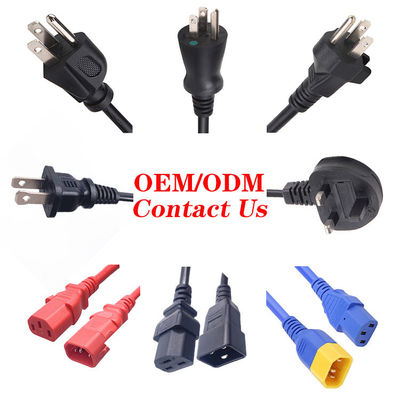 Stati Uniti/Canada approvato NEMA 5-15P 3 Pin Prong Plug to C13 Plug US Power Cord