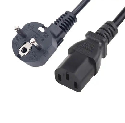 VDE 16A 250V 3 pin plug C13 EU power cord