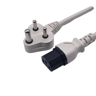 BIS1293 India Cordone di alimentazione 6A 250V 3 pin Plug per laptop PC elettrico