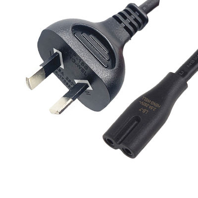 2 pin Australia Power Cable 1,2m 1,5m AU Extension Cord IEC C7 connettore