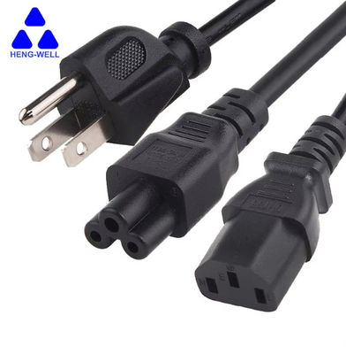 UL 3 Wire USA Power Cord 18AWG NEMA elettrico 5-15p a IEC C13 Cavo per computer portatili